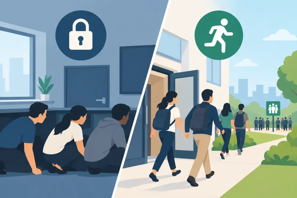 Lockdown Drills Versus Evacuation Drills